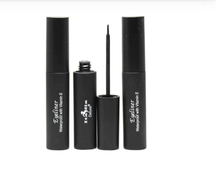 Italia Deluxe Matter Liquid Eyeliner Waterproof with Vitamin E 6 pcs Bundle