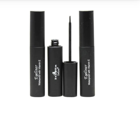 Italia Deluxe Matter Liquid Eyeliner Waterproof with Vitamin E 6 pcs Bundle