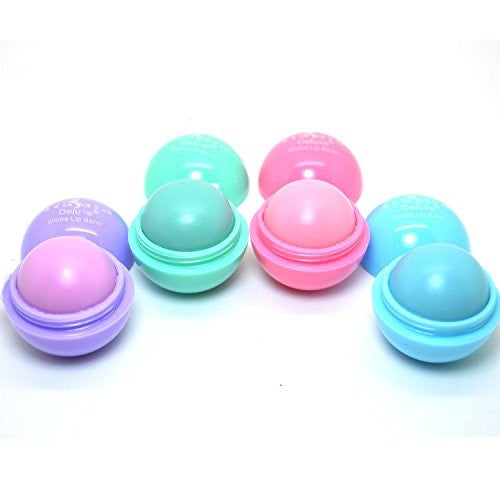 Italia Deluxe Sweet Flavor Globe Lip Balm 'pink' 24 pc Display