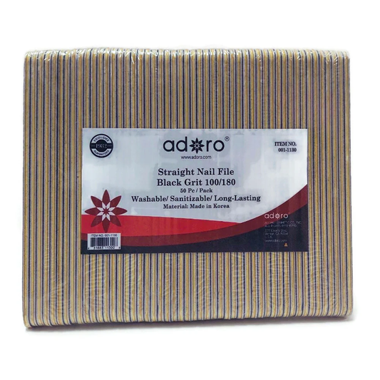 'adoro' Purple Rectangle Nail File 50 Pcs Pack