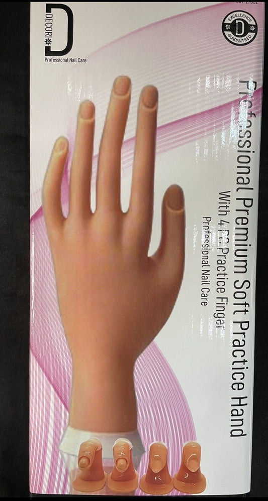 Decori Professional Premium Soft Practice Hand with 4 Pc